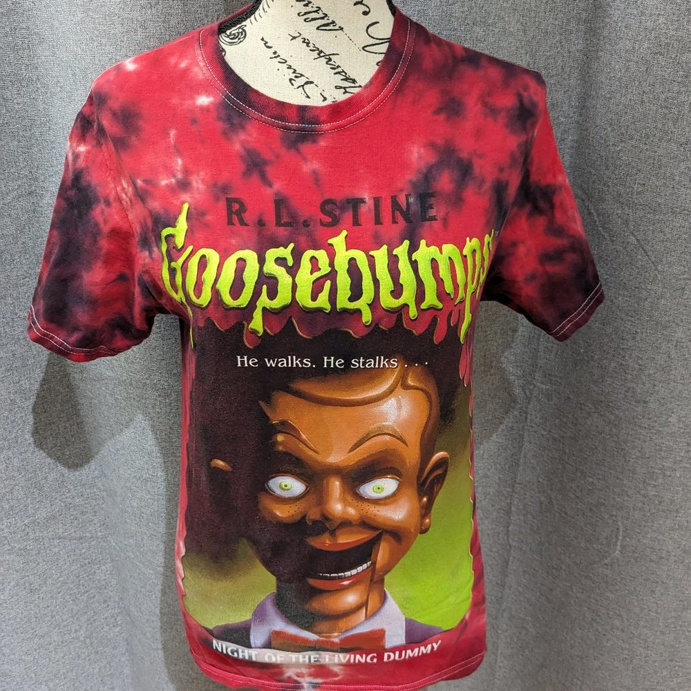 Goosebumps Slappy Red tie dye tee shirt small